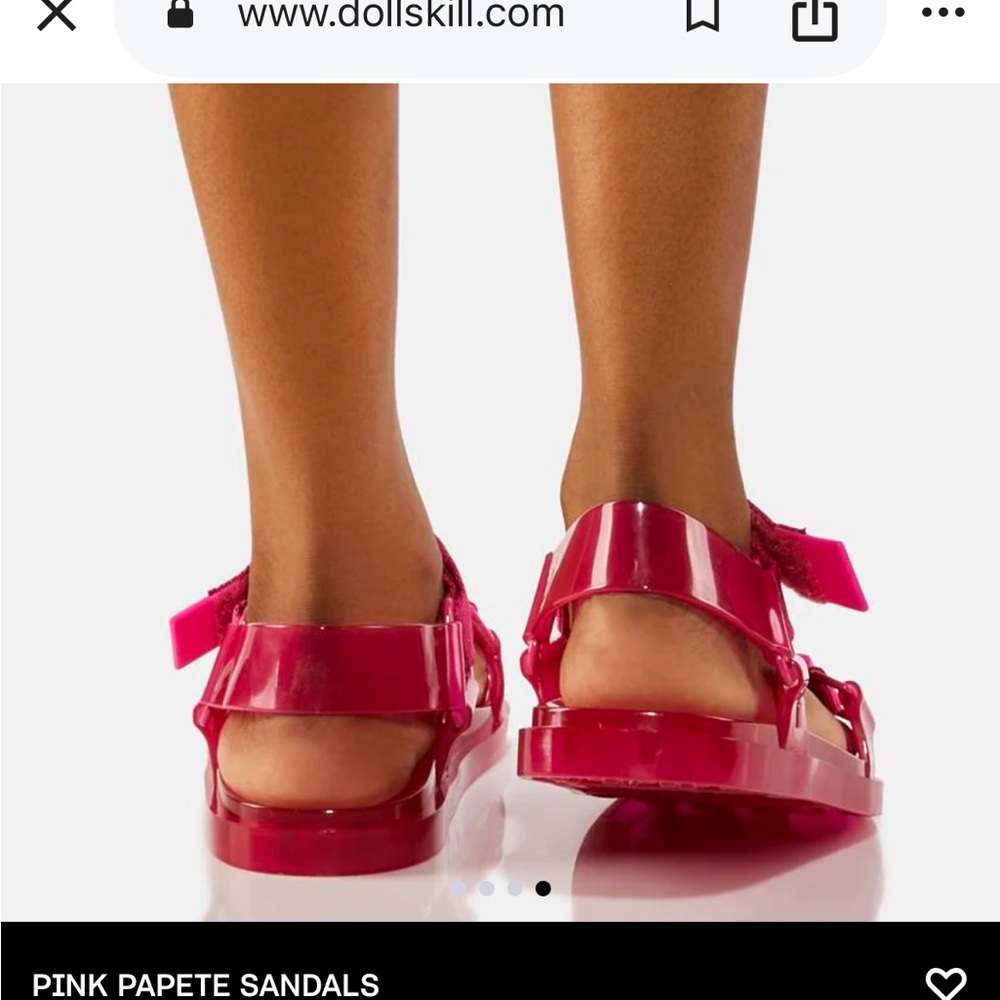 Melissa Woman's Papete Pink Summer Beach Sandals Sz 8 - Picture 2 of 8